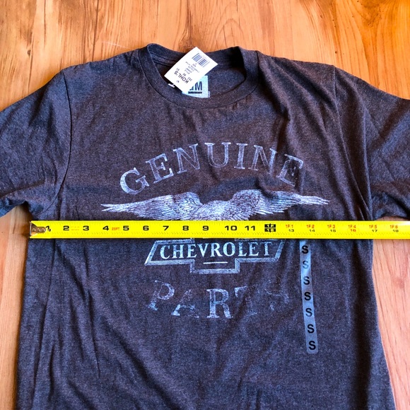 NEW Chevrolet Genuine Parts Eagle Logo Tee Shirt Small Gray Men’s - Picture 10 of 15